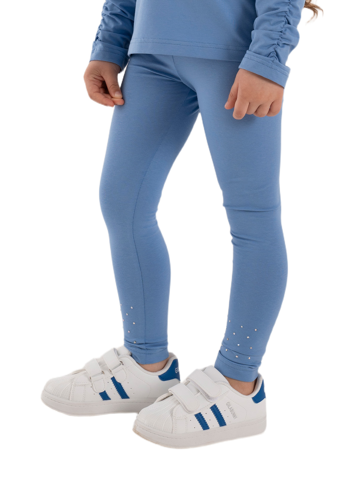 Брюки для девочки О67158 (синий)