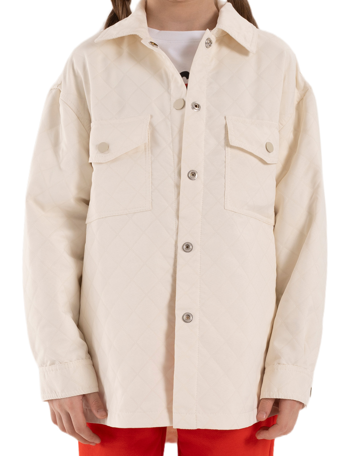 Куртка для девочки О66184 (молочный)