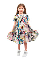 Платье для девочки О57230 (белый-красный)