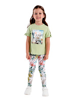 О57245 Брюки дев. 80-48 желтый /зеленый