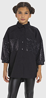 Блузка для девочки О86741 (черный)