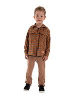 Верхняя сорочка для мальчика О37120 (коричневый)