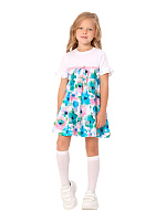Платье для девочки О57226 (розовый-бирюзовый)