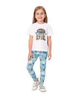 Брюки для девочки О57245 (голубой)