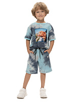 Комп.:джем.,шорты для мальчика О46467 (синий)