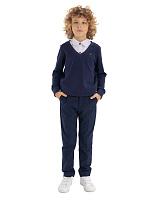 Джемпер для мальчика О16114 (синий-белый)