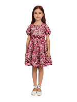 Платье для девочки О54743 (розовый-черный)