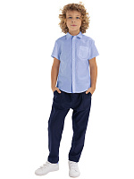 О16116 Верхняя сорочка мал. 122-64 голубой, 24 