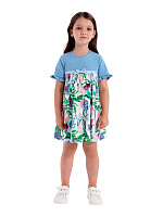 Платье для девочки О57226 (синий-розовый)