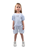 Комп.:блуз.,шор. для девочки О57255 (голубой)