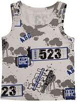 Майка для мальчика 02004 (серый-голубой)