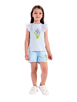 Блузка для девочки О57239 (голубой)