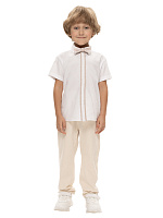 Верхняя сорочка для мальчика О46469 (белый-бежевый)