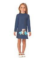 Платье для девочки О57186 (деним)