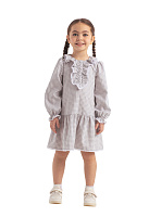 Платье для девочки О66654 (серый)