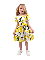 Платье для девочки О55904 (белый-желтый)