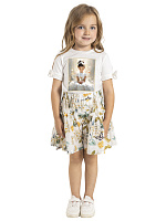 Юбка-шорты для девочки О56897 (белый-голубой)