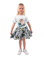 Джемпер для девочки О56905 (белый-голубой)