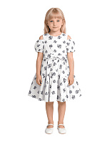 Платье для девочки О54747 (белый-голубой)