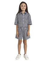 Ком.:блузка,шорты для девочки О56918 (черный-белый)