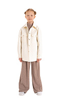 Брюки для девочки О66580 (коричневый)