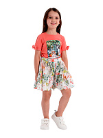 О57238 Юбка-шорты дев. 80-48 желтый /зеленый